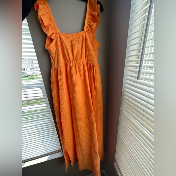 Midi Orange Sundress with Pockets - NWT - Picture 8 of 9
